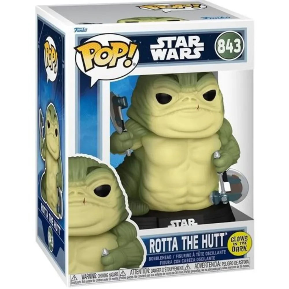 Funko POP! Star Wars: Mandalorian & Grogu - Rotta the Hutt (Glow-in-the-Dark) - Picture 3 of 3